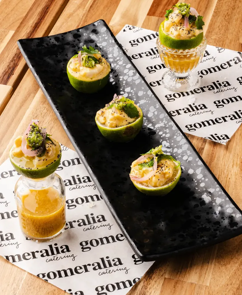 Cold canapés from the Gomeralia Catering menu