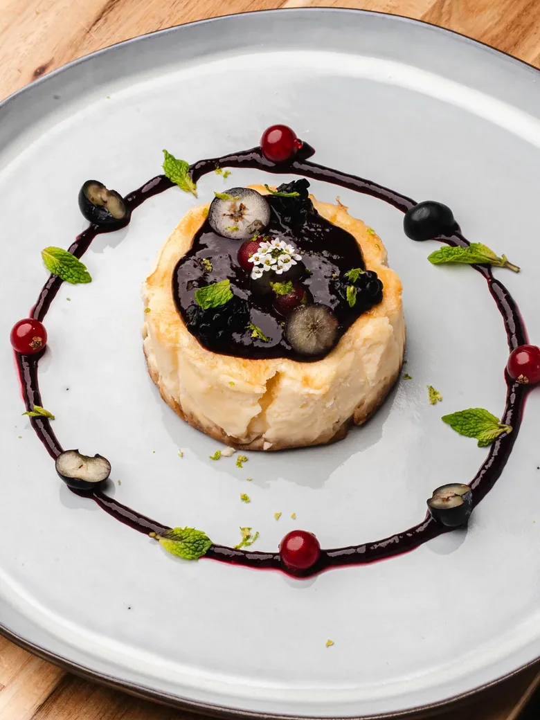Tarta de queso del momento dulce de una boda en Tenerife
