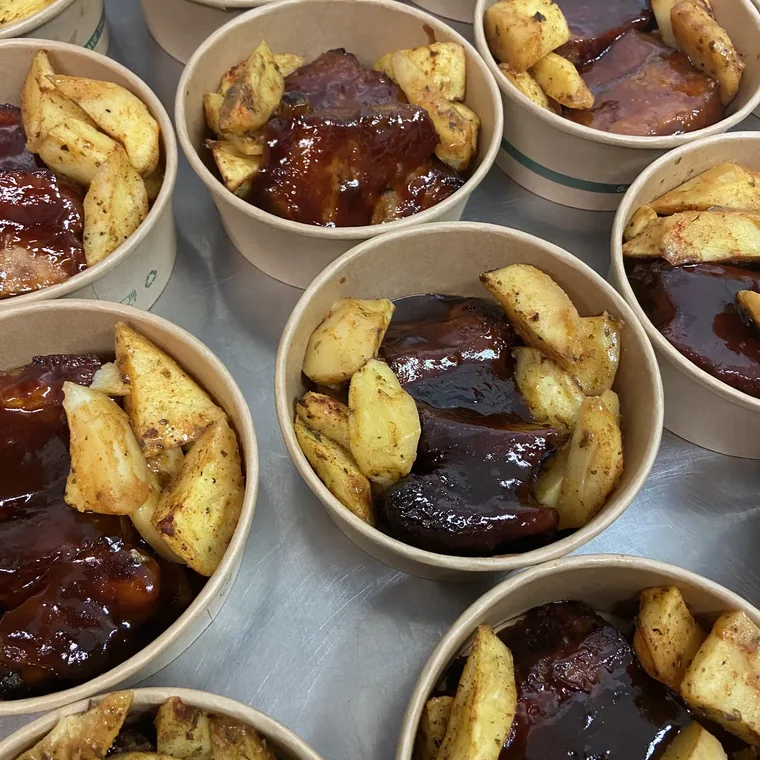 Servicio de catering montado en un rodaje en Canarias